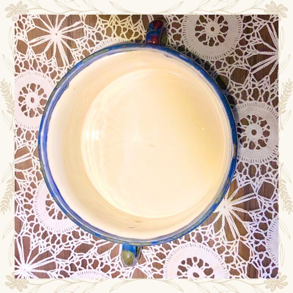 Vintage 1981 Handcrafted Ceramic Casserole Dish – Retro Glaze - Picture 4 of 6